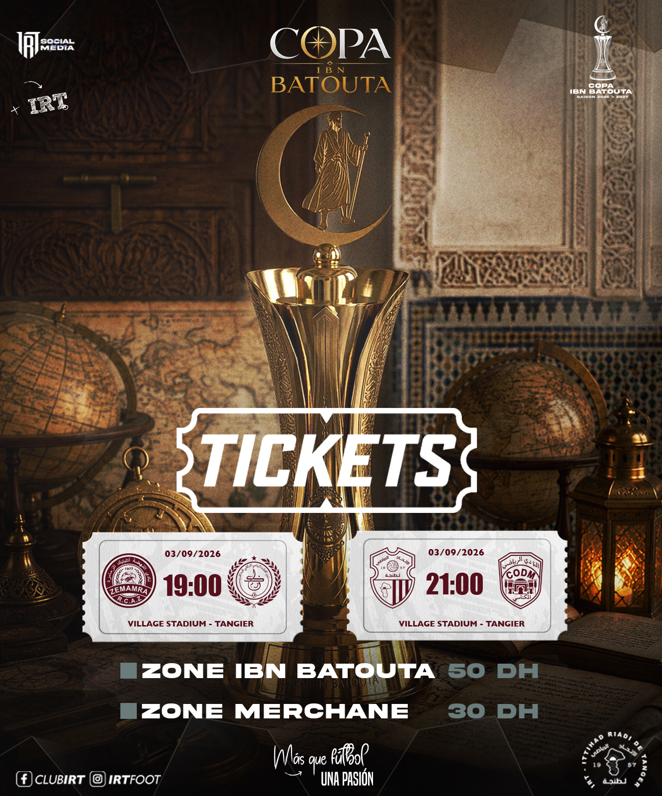 Coupe Ibn Battouta 2026… Mise en vente des billets de la deuxième journée